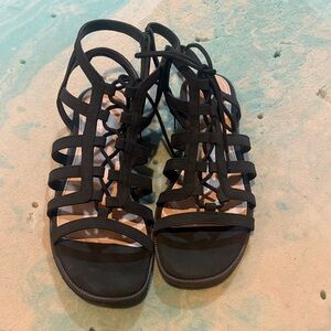 Maurices Black Strappy Sandals